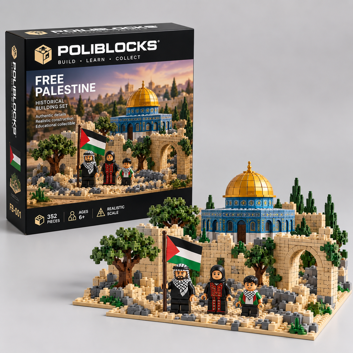 Free Palestine collector box and completed build