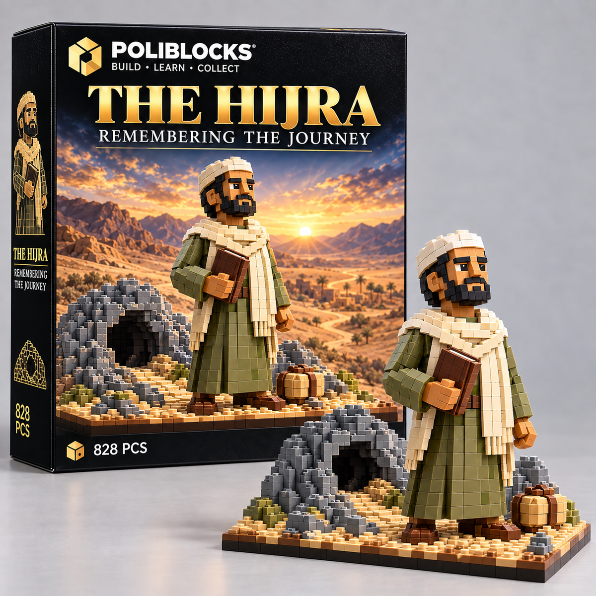 The Hijra — Remembering the Journey: POLIBLOCKS box and completed brick-built model